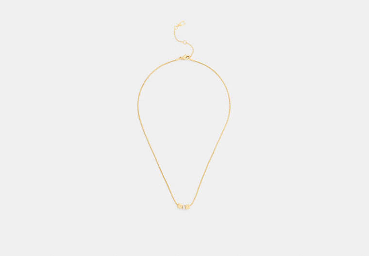 Cube Pearl Rondelle Pendant Necklace