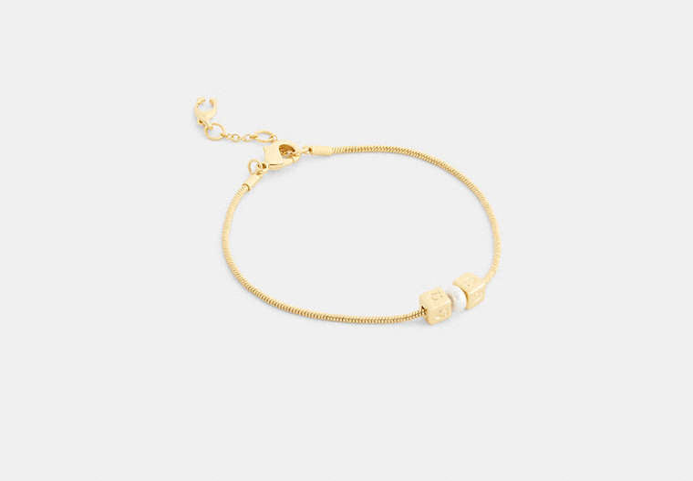 Cube Pearl Rondelle Bracelet