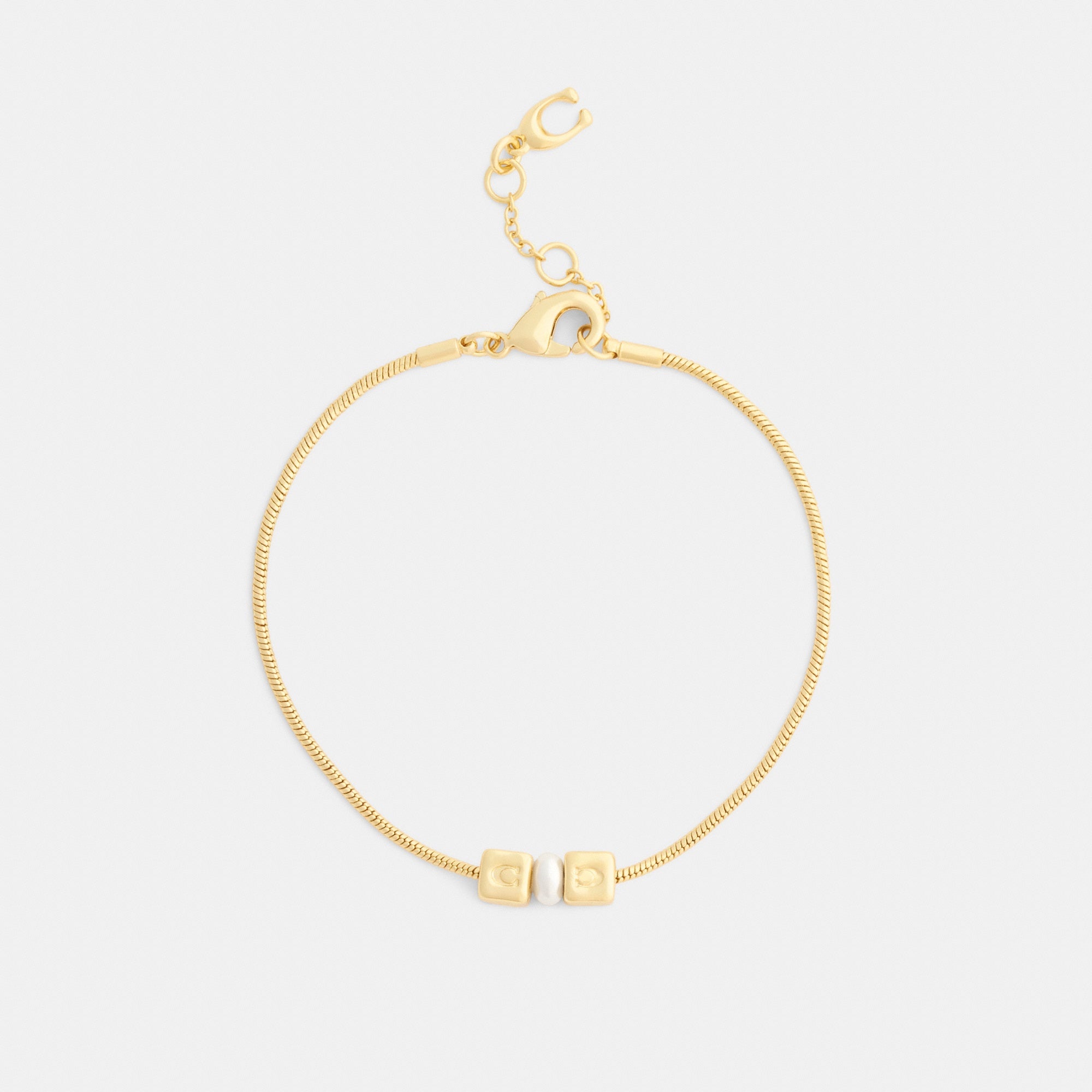 Cube Pearl Rondelle Bracelet