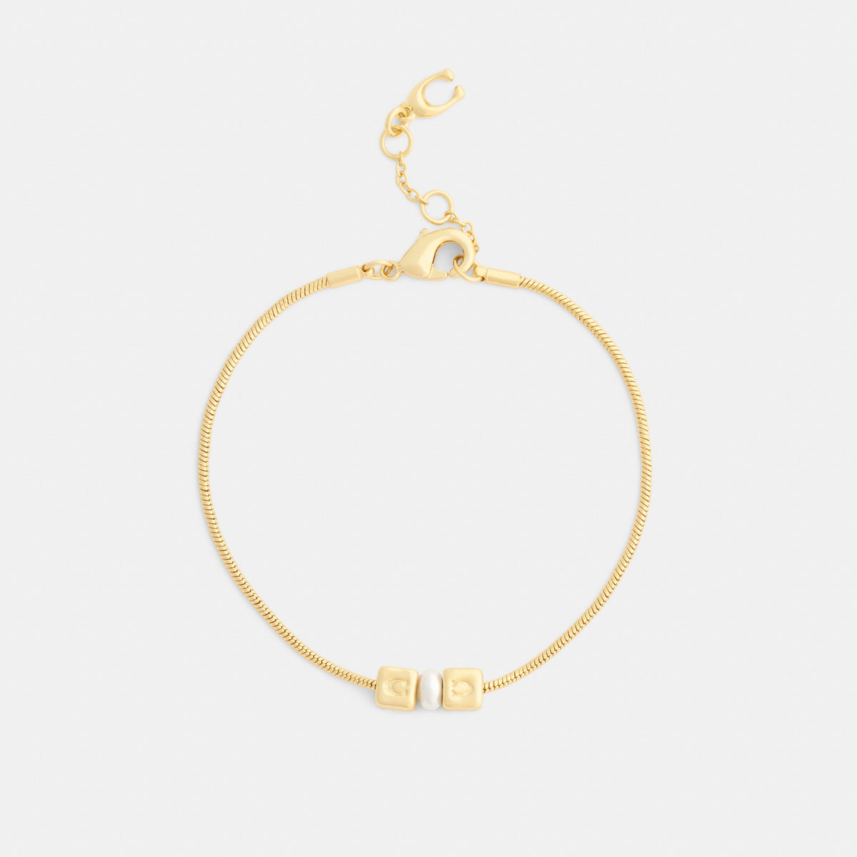 Cube Pearl Rondelle Bracelet