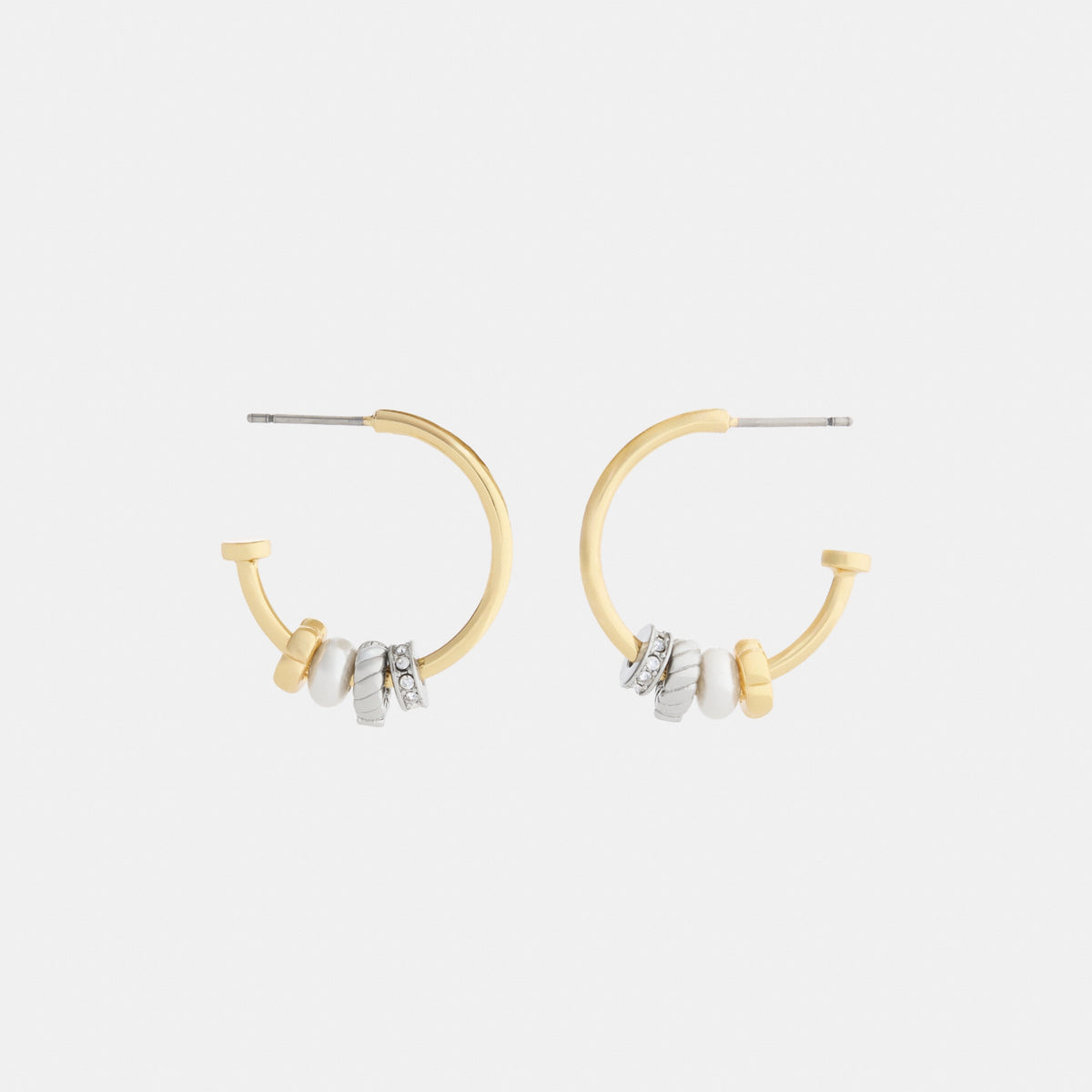 Mixed Rondelle Hoop Earrings