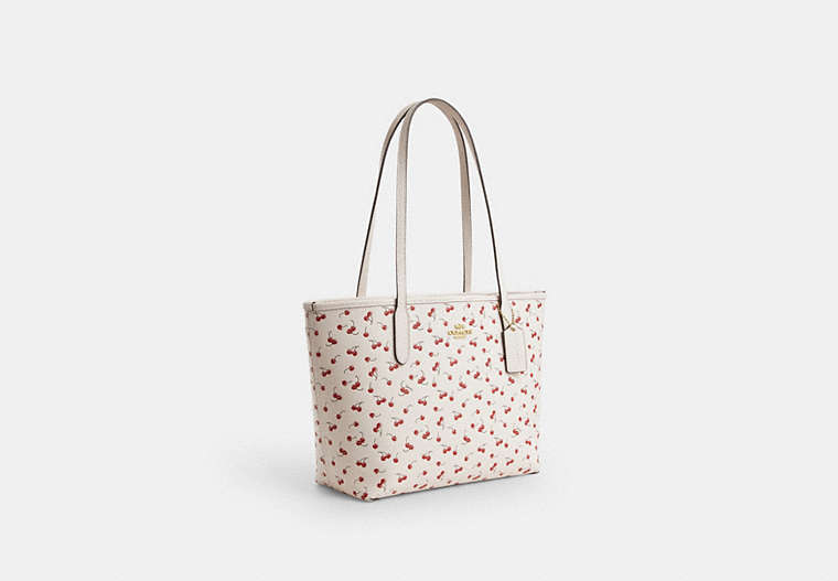 Medium City Tote Bag With Cherry Print