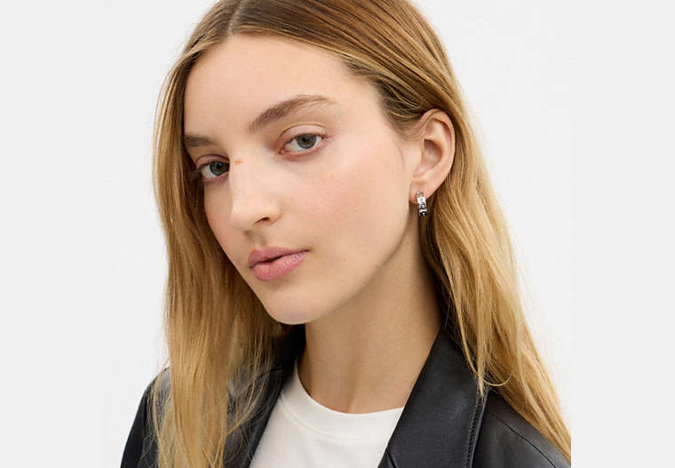 Repeated C Huggie Earrings