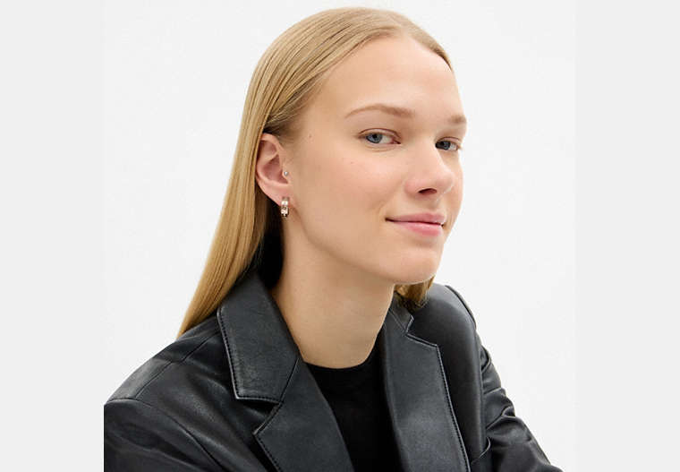 Repeated C Huggie Earrings