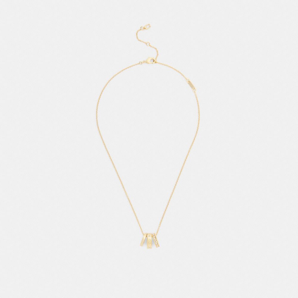 Repeated C Rondelle Necklace