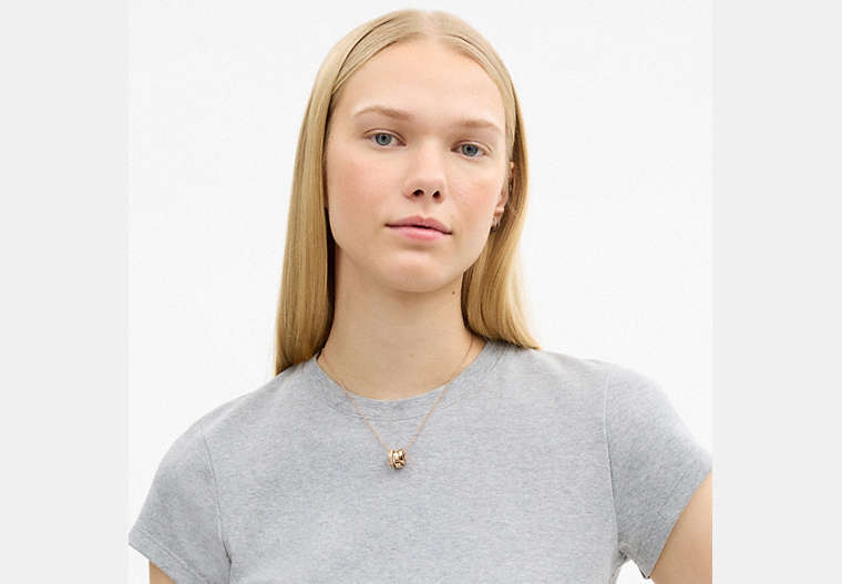 Repeated C Rondelle Necklace