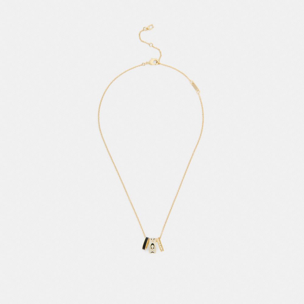 Repeated C Rondelle Necklace