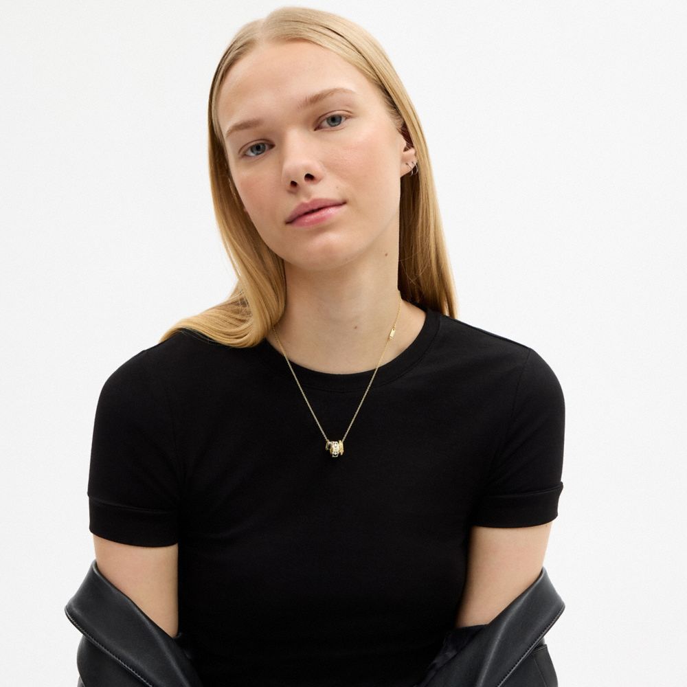 Repeated C Rondelle Necklace