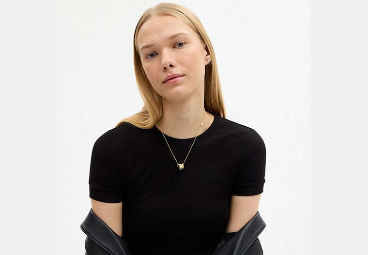 Repeated C Rondelle Necklace