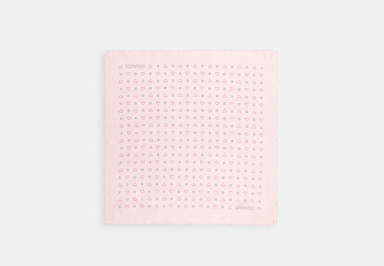 Dotty Heart Print Silk Bandana