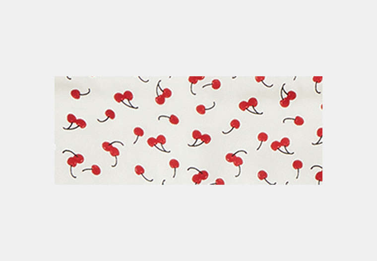 Micro Cherry Print Silk Diamond Scarf