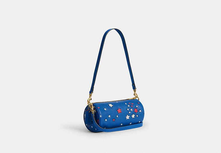 Barrel Bag With Americana Star Print