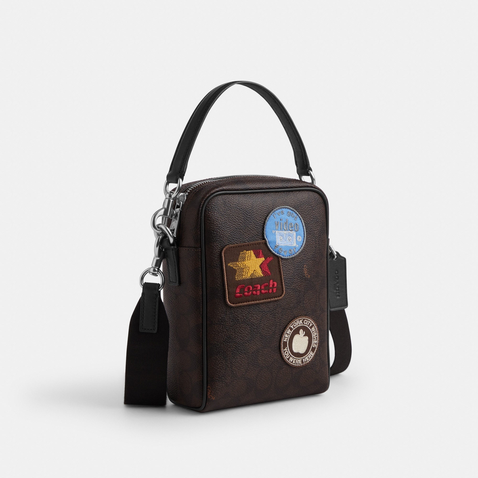 Tristan Crossbody Bag 14 In Signature Canvas With Patches