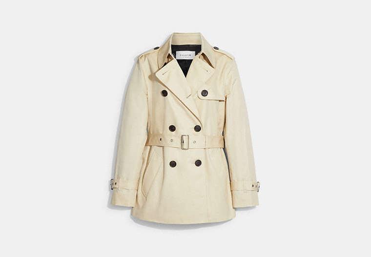 Solid Short Trench Coat
