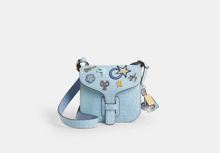 Reloved Courier Bag In Crocodile