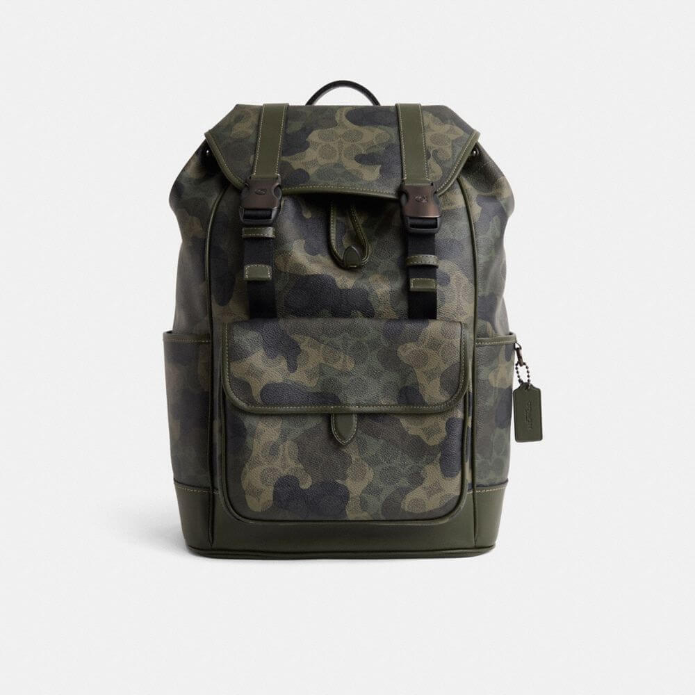 Restored League Flap Backpack In Signature Camo Print