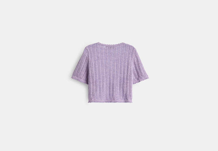 Restored Cropped Knit Button Up Top