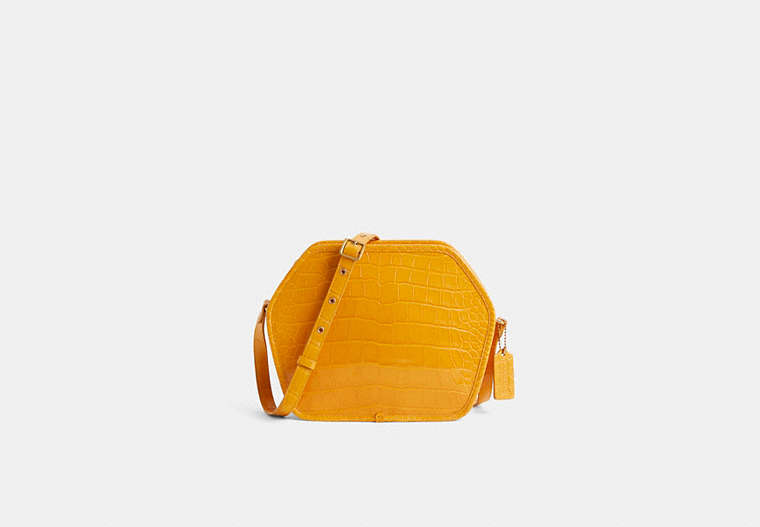 Restored Zip Geometric Pouch In Alligator