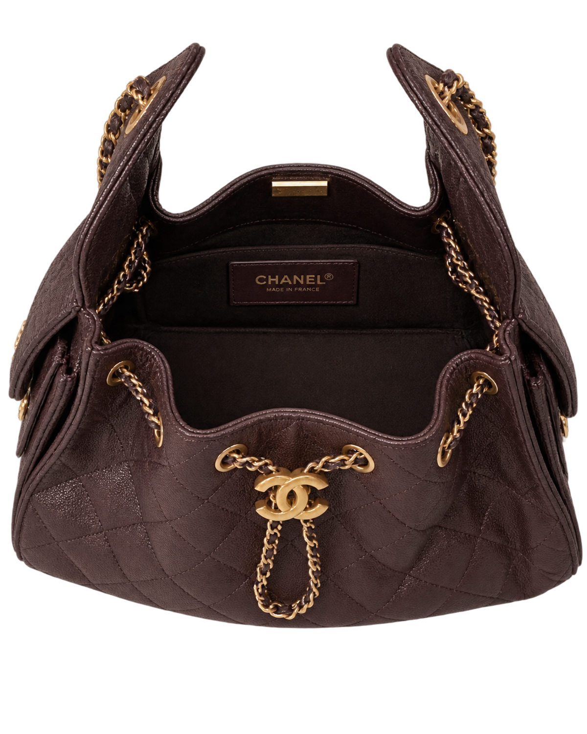 Chanel Caviar Quilted Small Chanel 25 Handbag Dark Brown