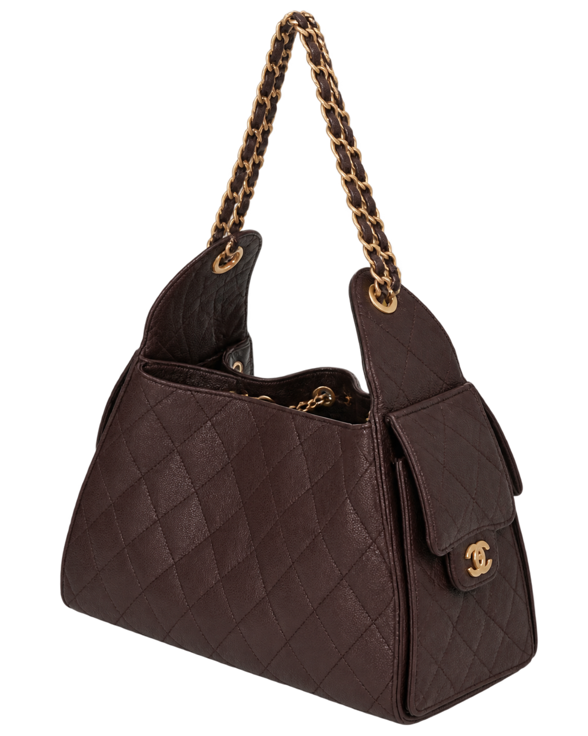 Chanel Caviar Quilted Small Chanel 25 Handbag Dark Brown