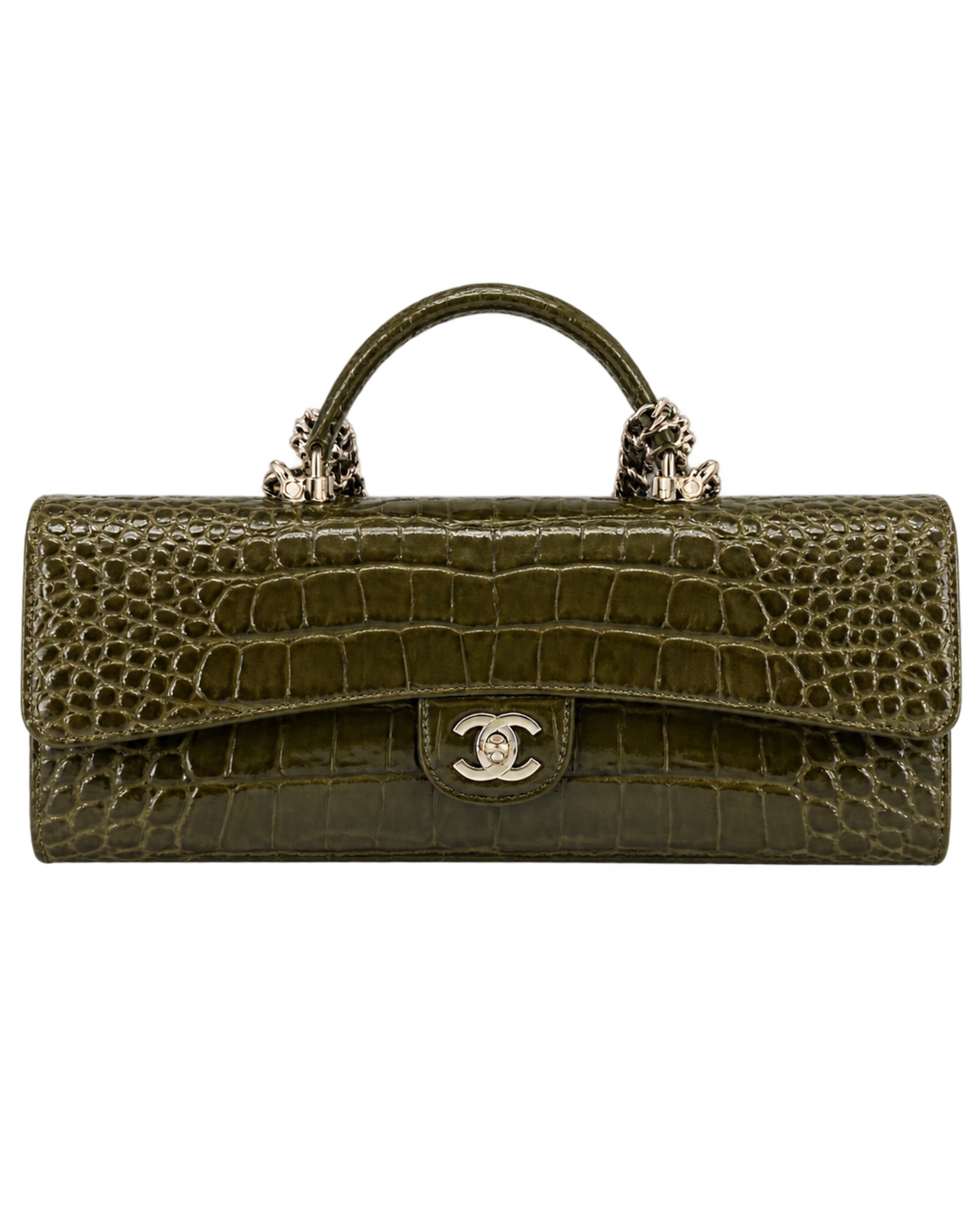 Chanel Long Top Handle Clutch with Chain