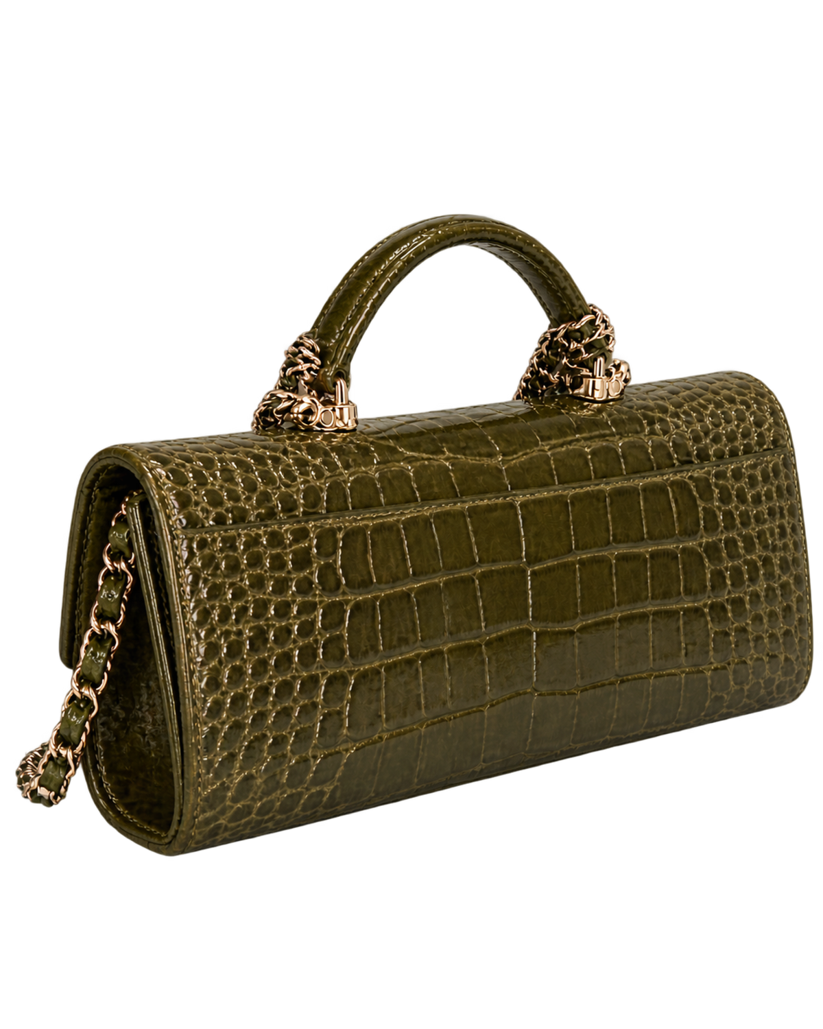 Chanel Long Top Handle Clutch with Chain