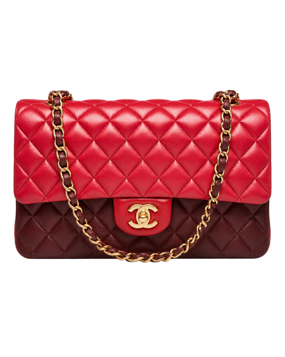 Chanel Mini Rectangular Classic Tricolor Lambskin Single Flap crossbody bag