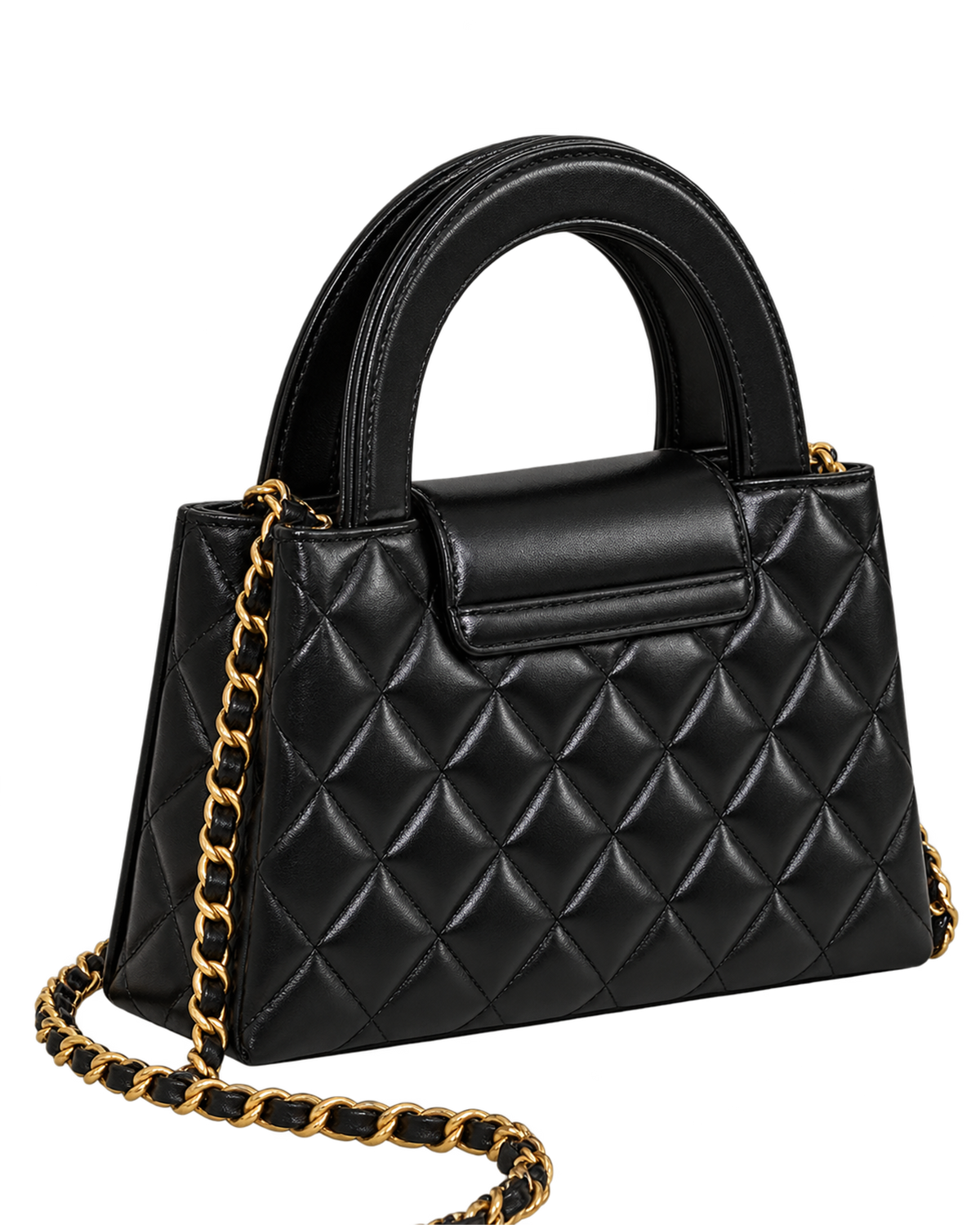 Chanel Nano Kelly Shopper black quilted Lambskin