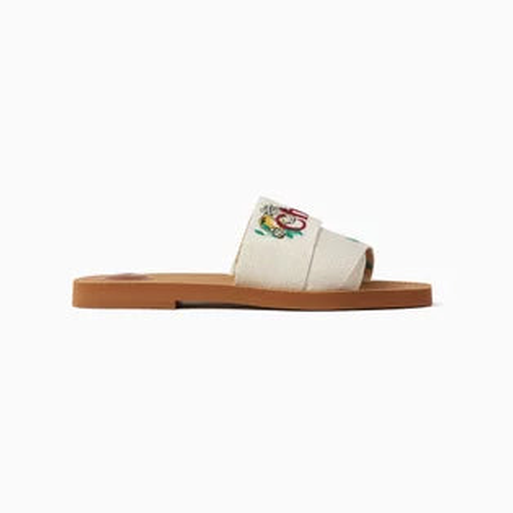 Chloé Woody Mules in Linen Canvas