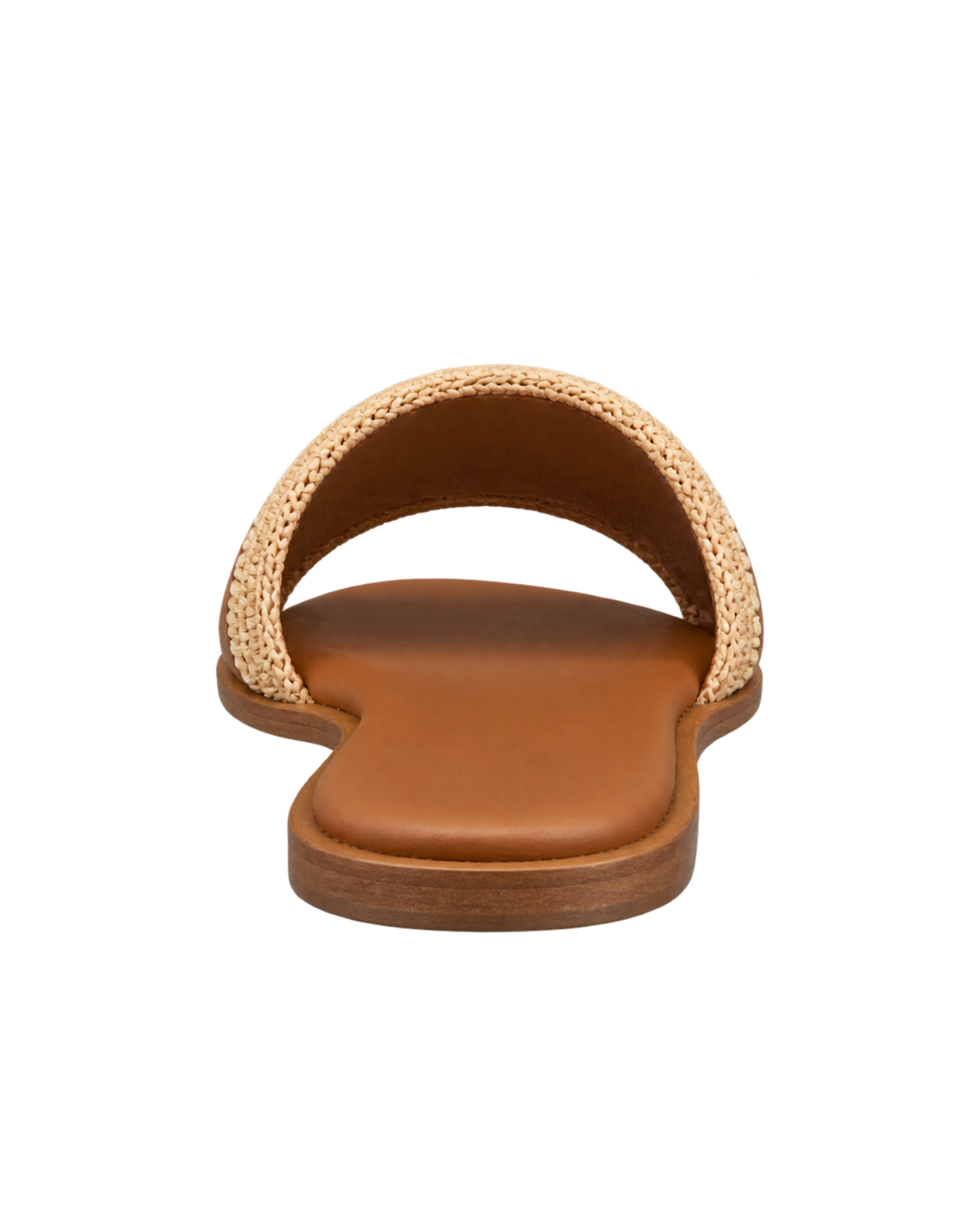 Christian Dior D-Lane Flat Slide Sandal in Camel Calfskin and Raffia