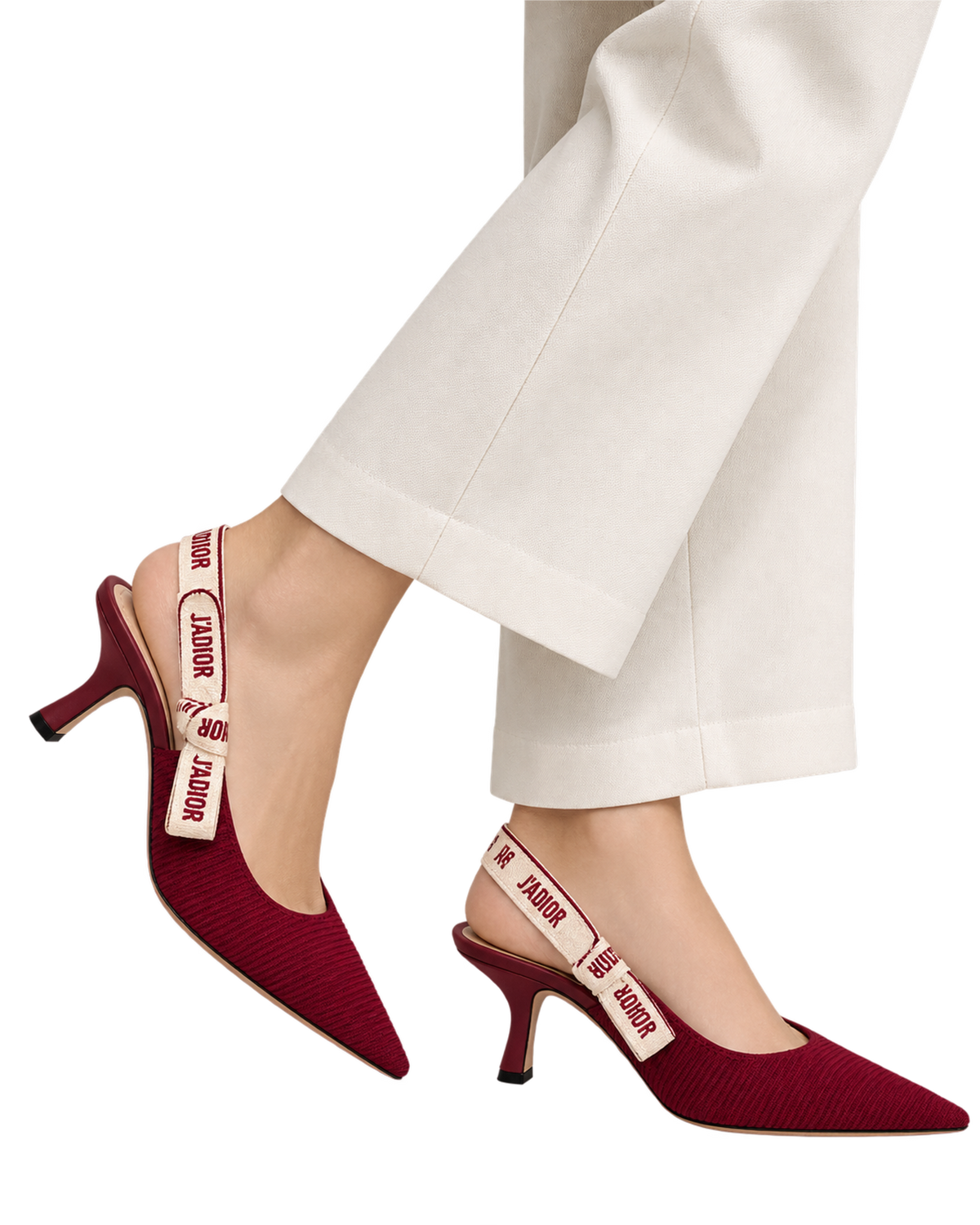 Christian Dior J'Adior Slingback Pump Ruby Red Technical Fabric