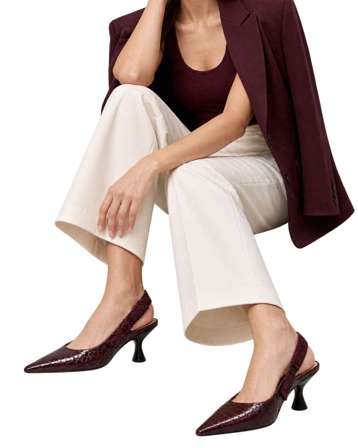 Christian Dior Leather Slingback Pumps