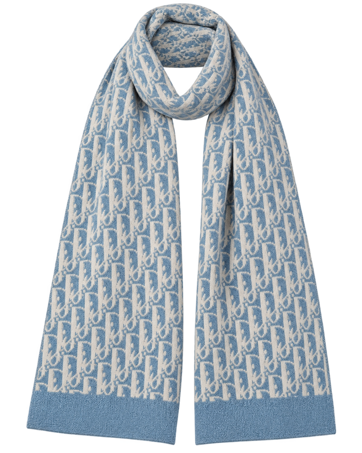 Christian Dior Long Cashmere Jacquard Pattern Scar