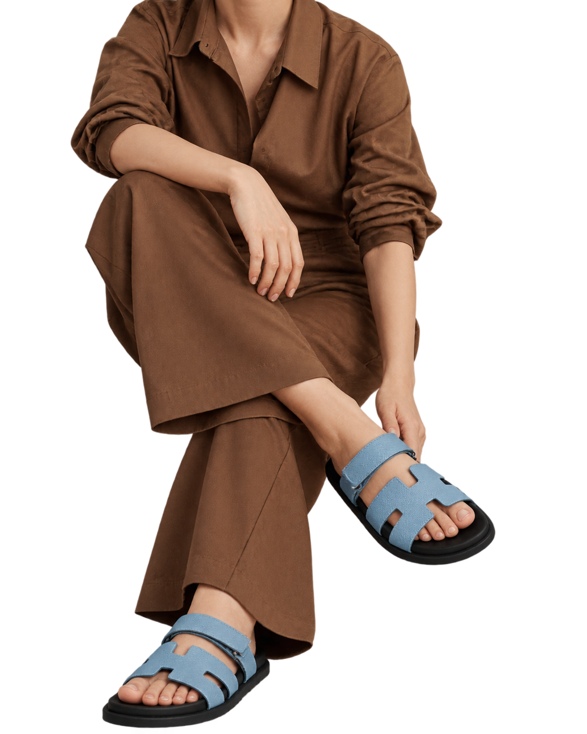 Chypre sandal in Bleu Jeans