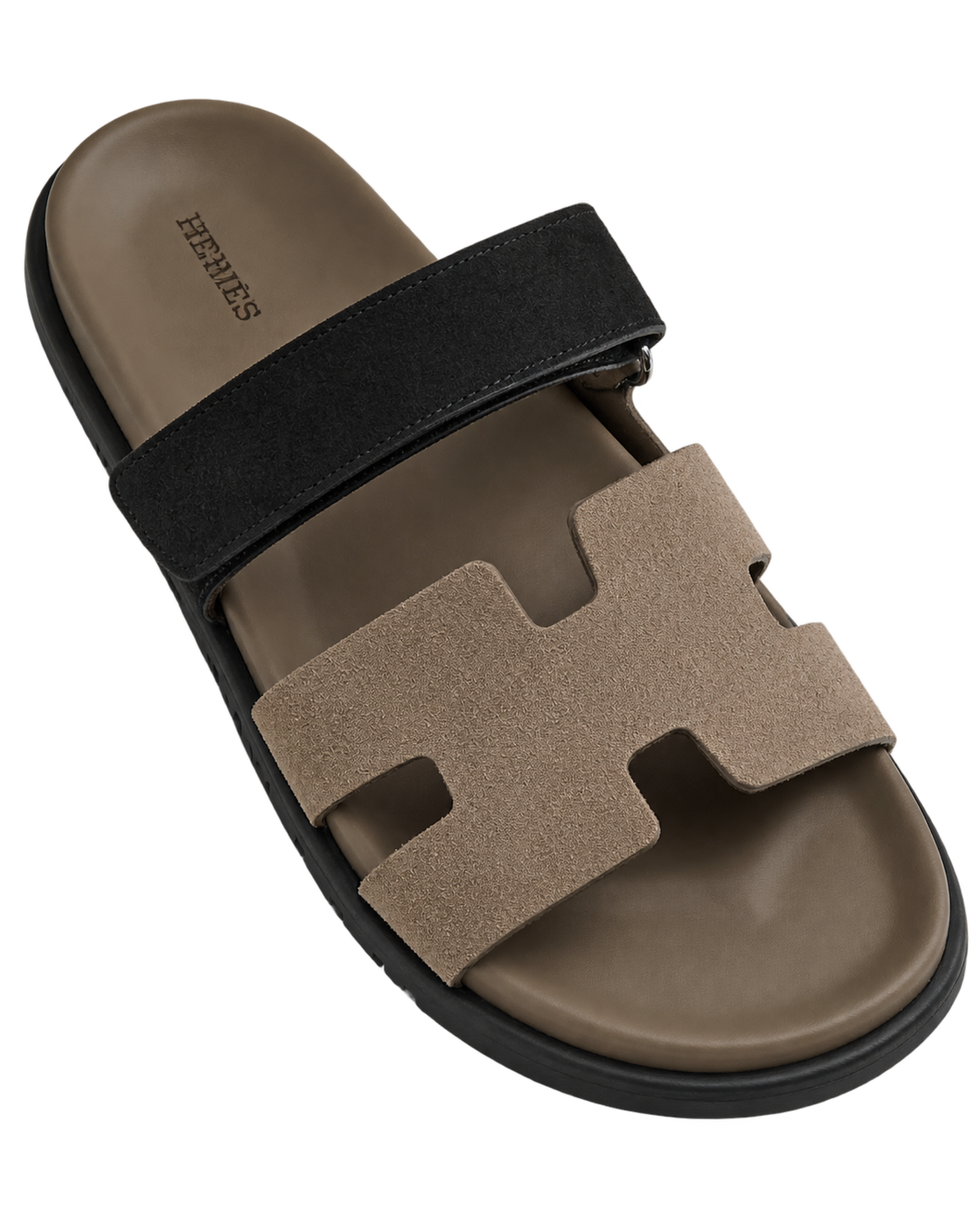 Chypre sandal in Étoupe / Noir