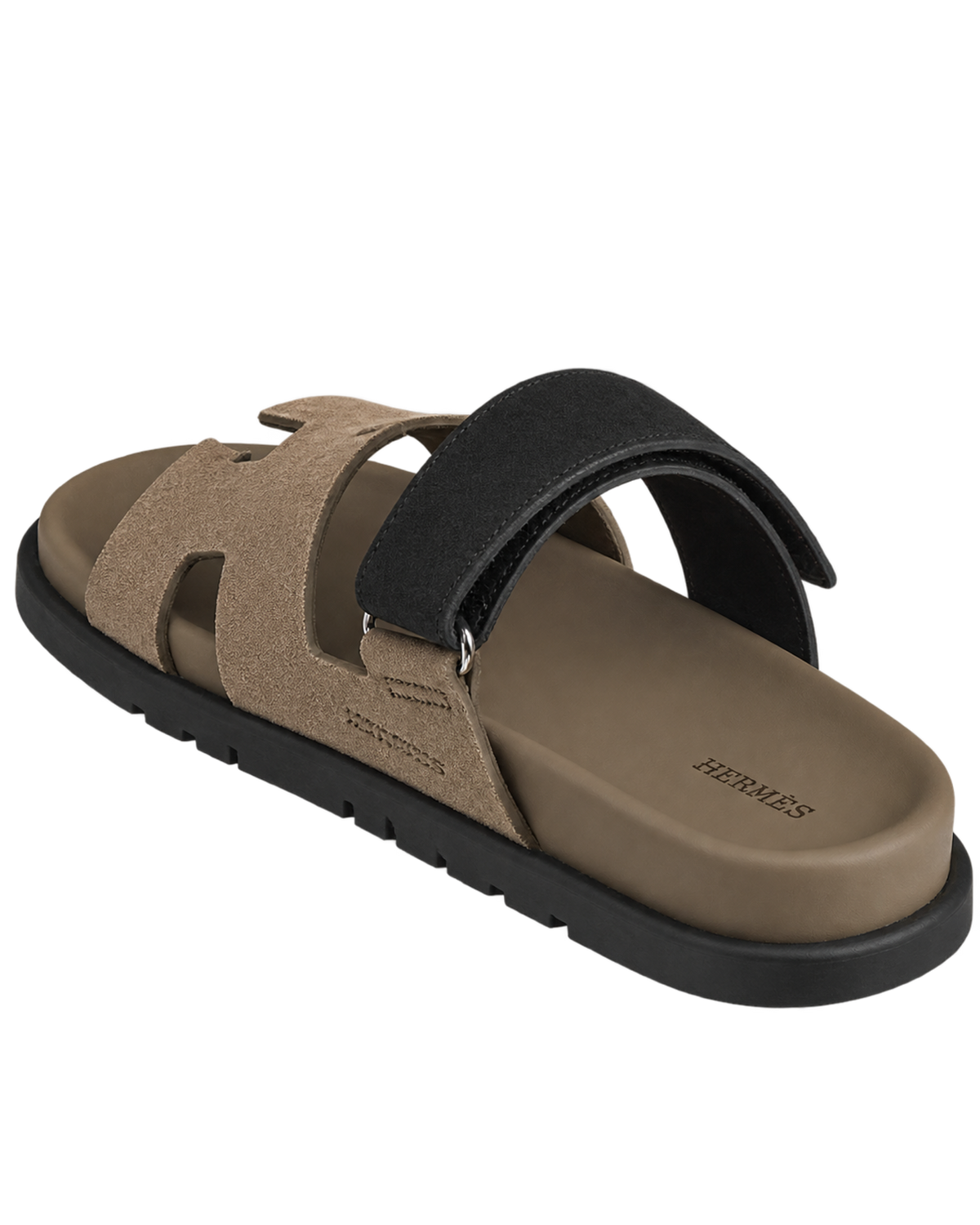 Chypre sandal in Étoupe / Noir
