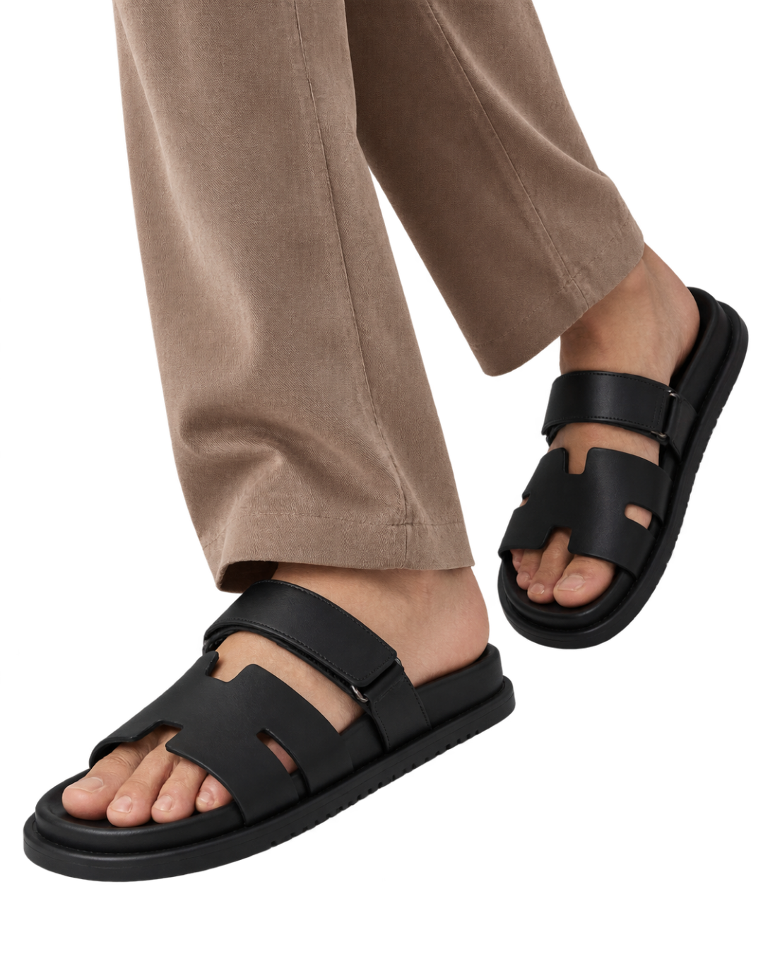 Chypre sandal in Noir