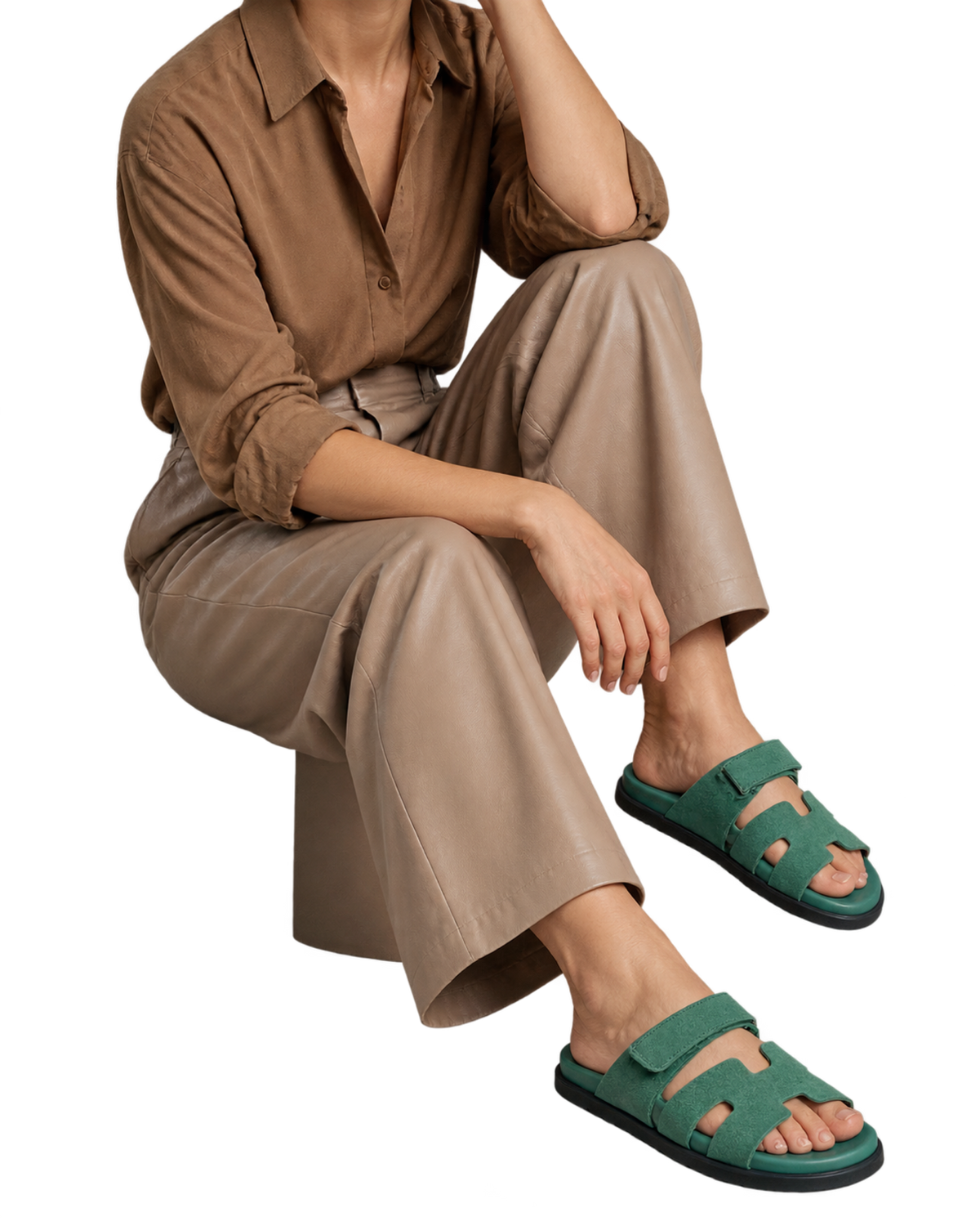 Chypre sandal in Vert