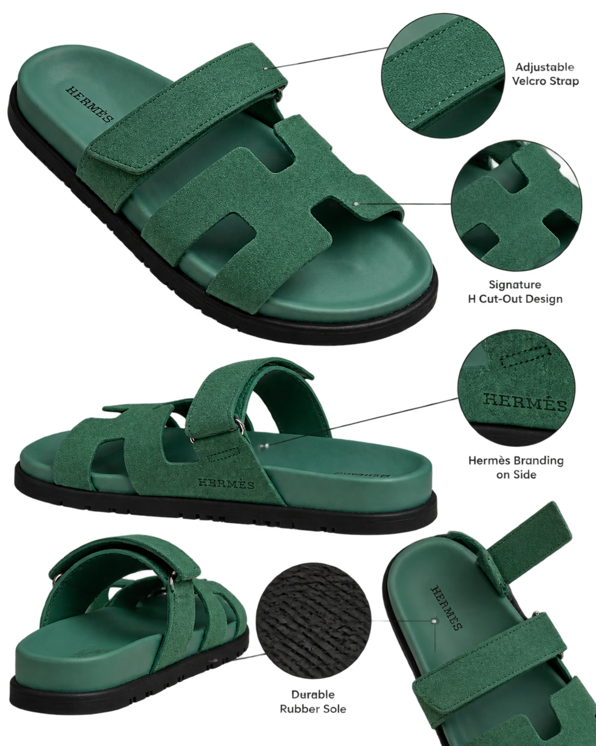 Chypre sandal in Vert