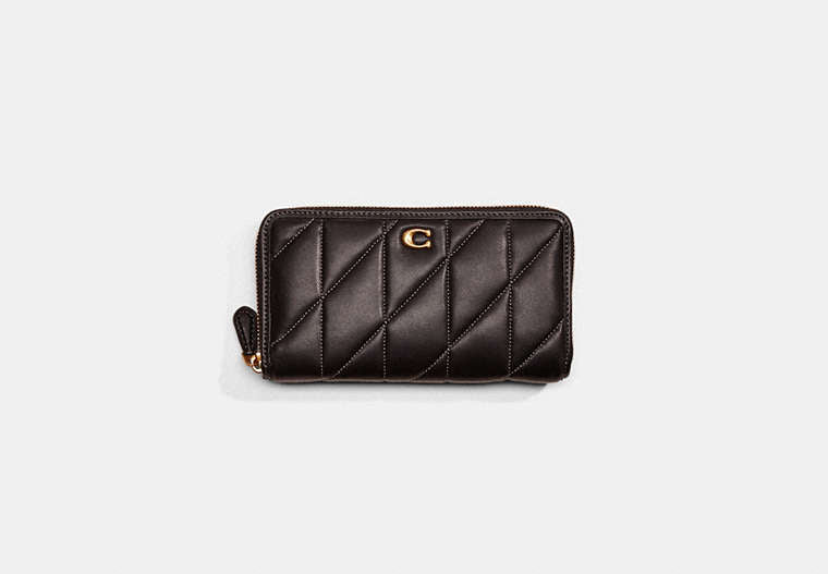 Restored Accordion Zip Wallet With Pillow Quilting