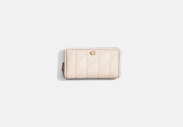 Restored Accordion Zip Wallet With Pillow Quilting