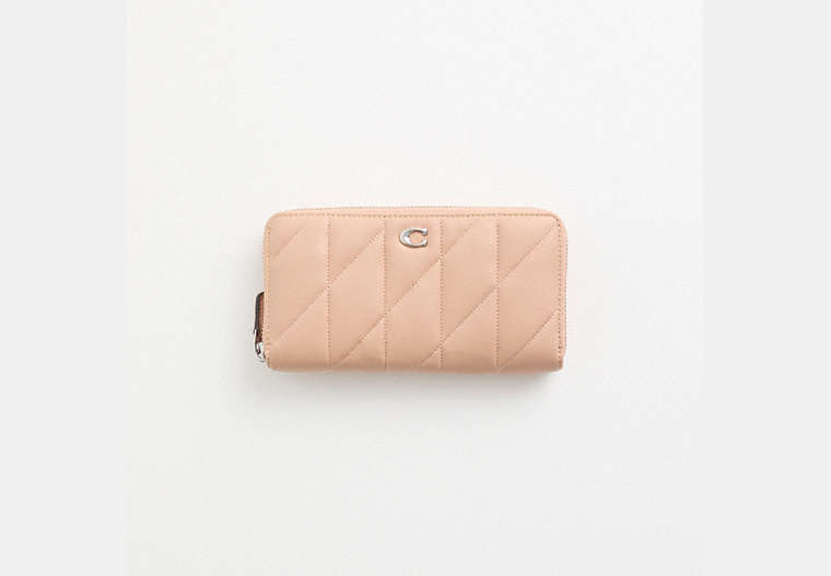 Restored Accordion Zip Wallet With Pillow Quilting