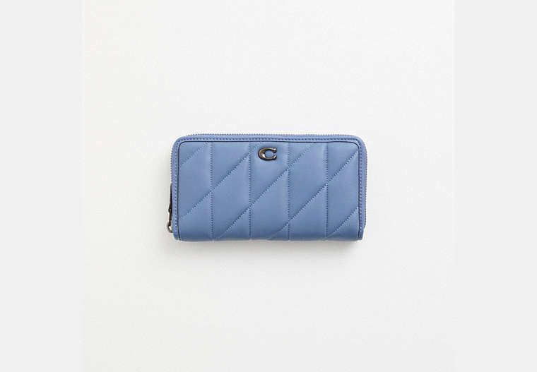 Restored Accordion Zip Wallet With Pillow Quilting