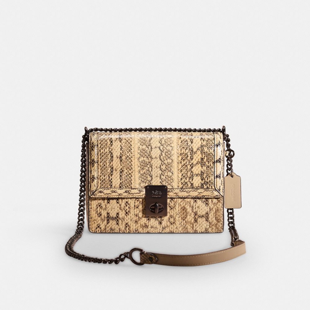 Restored Hutton Shoulder Bag In Snakeskin