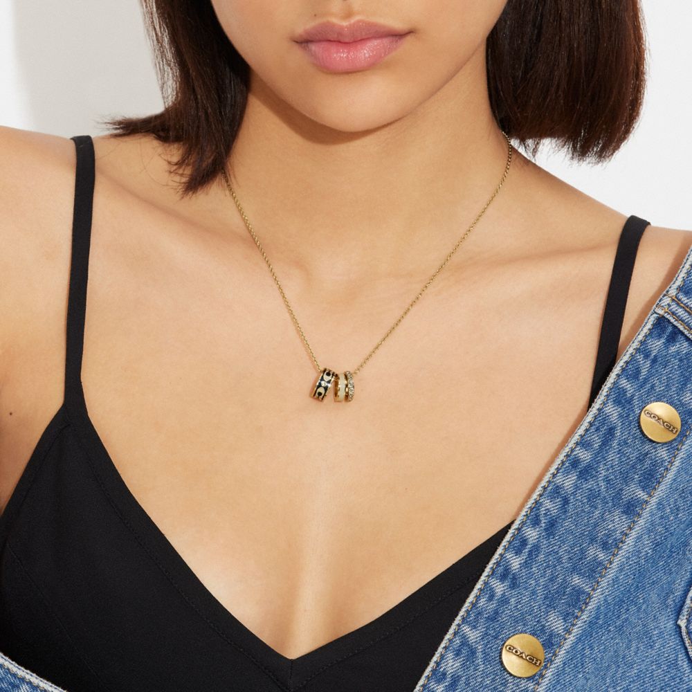 Signature Enamel Rondell Necklace