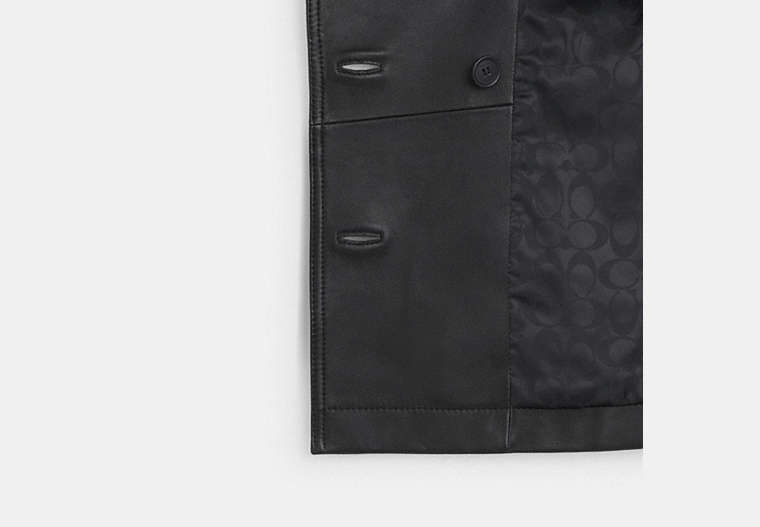 Mini Leather Trench Coat