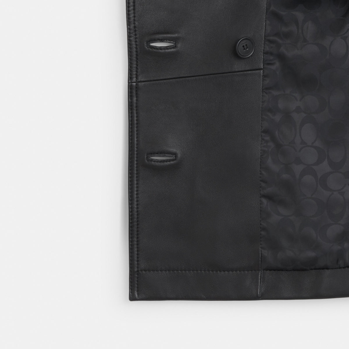 Mini Leather Trench Coat