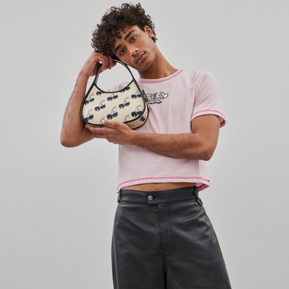 Ergo Bag In Coachtopia Leather With Cherry Print