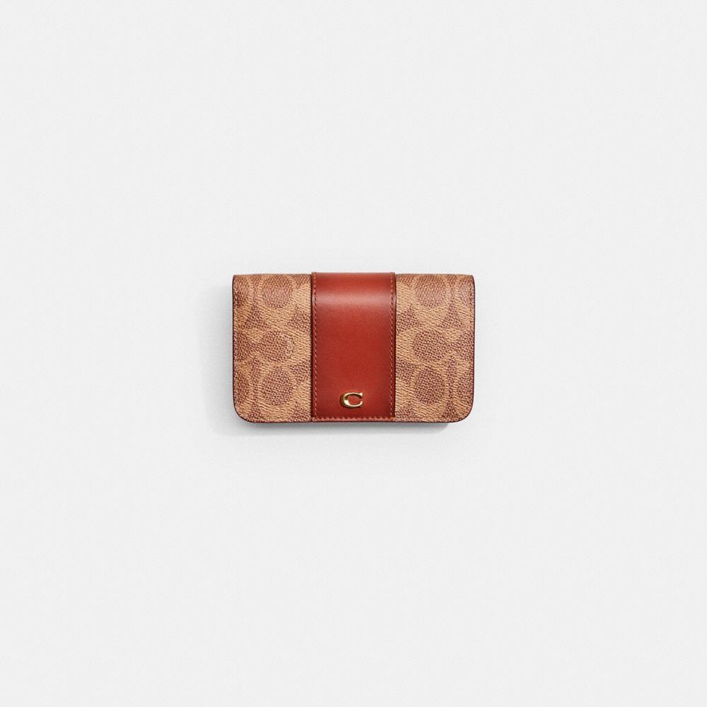 Restored Slim Card Case In Signature Canvas