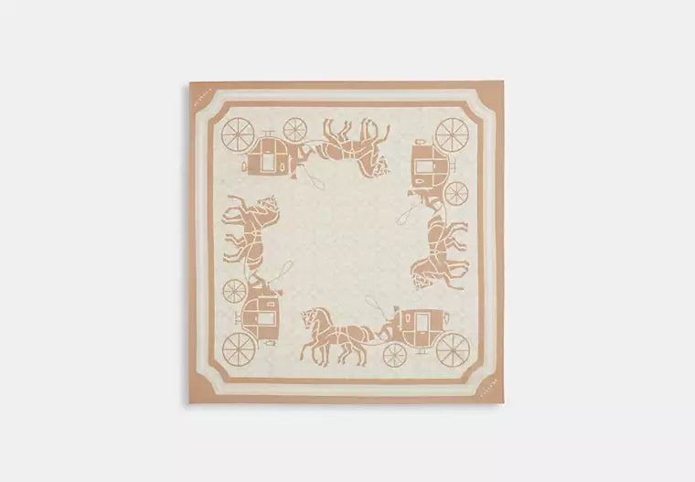 Signature Horse And Carriage Silk Square Scarf
